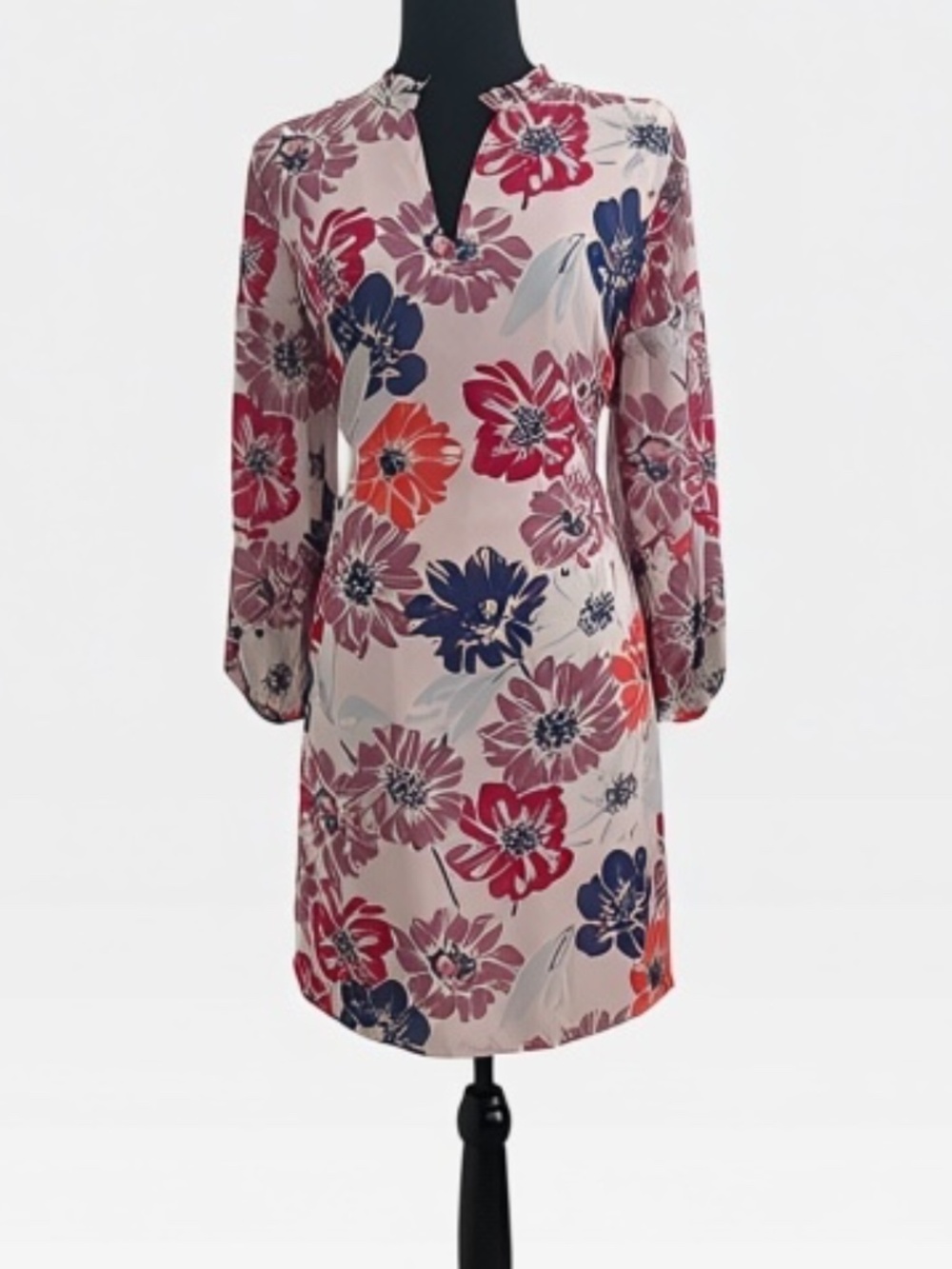 light purple dress with flowers